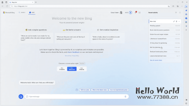 新必应全面开放!微软NewBingChat人人可用!